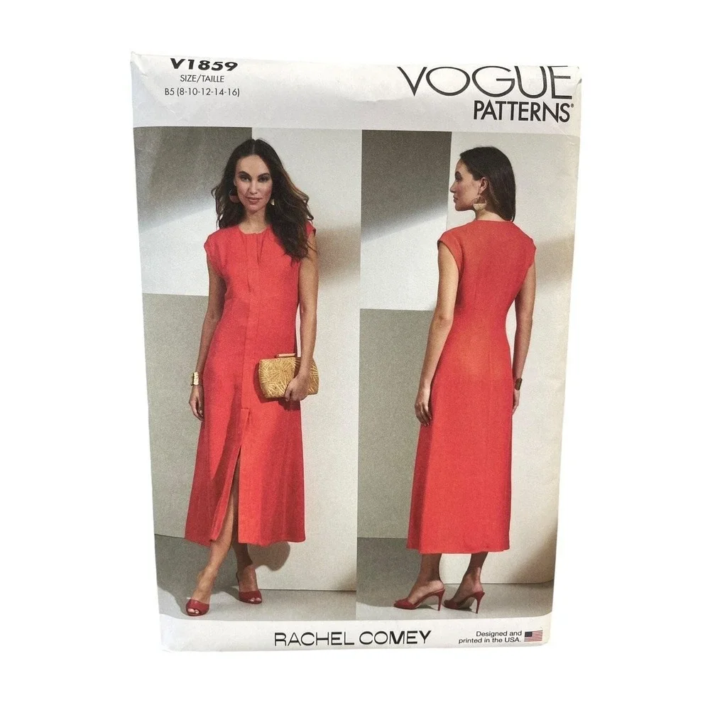 Vogue V1859 Rachel Comey Misses Dress B5 (8-10-12-14-16) Modern‎